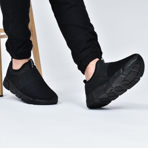 Sneakers running  sans lacets pour Homme Femme - Noir